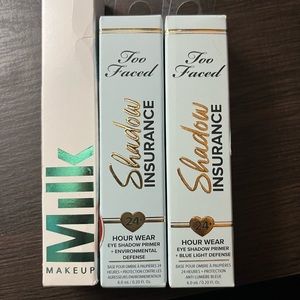 Milk eye primer and 2 Two Faced eye primers